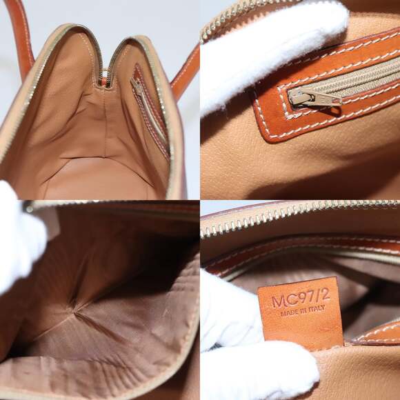 CELINE Macadam Canvas Hand Bag Pvc Leather Brown Gold - Picture 12 of 12